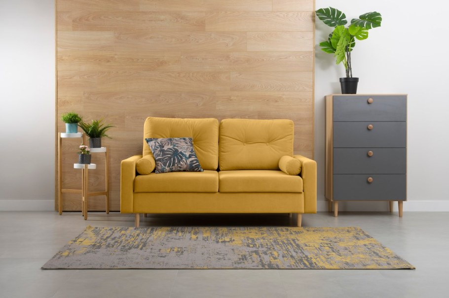 Диван Динс мини Velvet Yellow