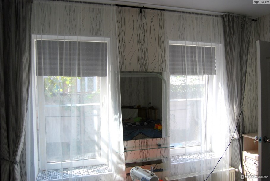 Hildrun ХИЛЬДРАН гардины, 2 шт., белый/точечный145x300 см