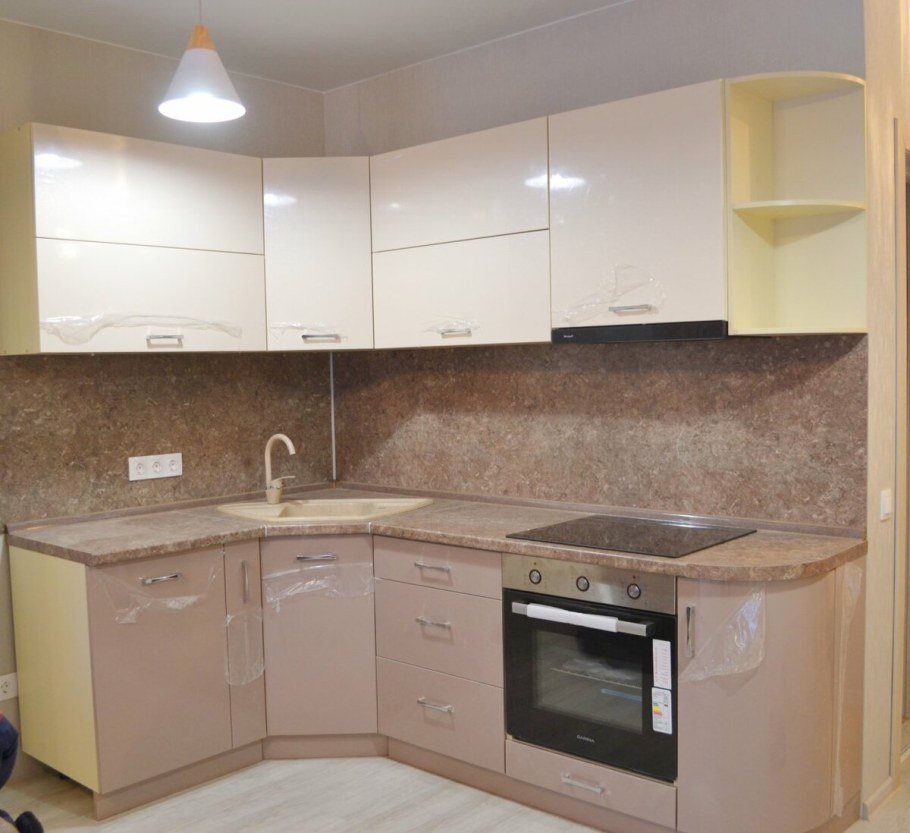 Кухня капучино металлик глянец