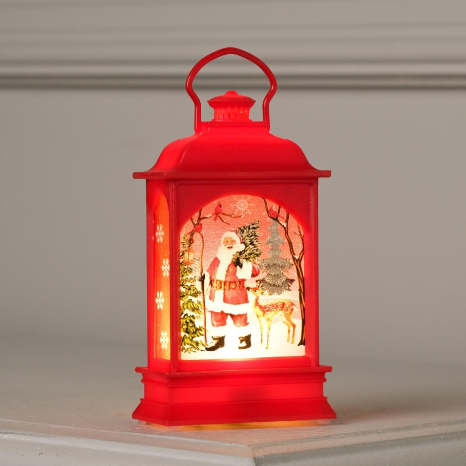 Фигура световая "красный фонарик", 13х5.5х5.5 см, от бат. 3хlr44, т/белый 3669422