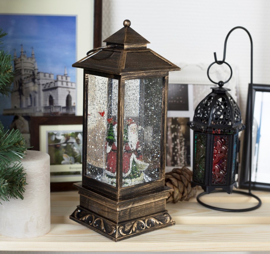 Фигура световая новогодний фонарик дед Мороз