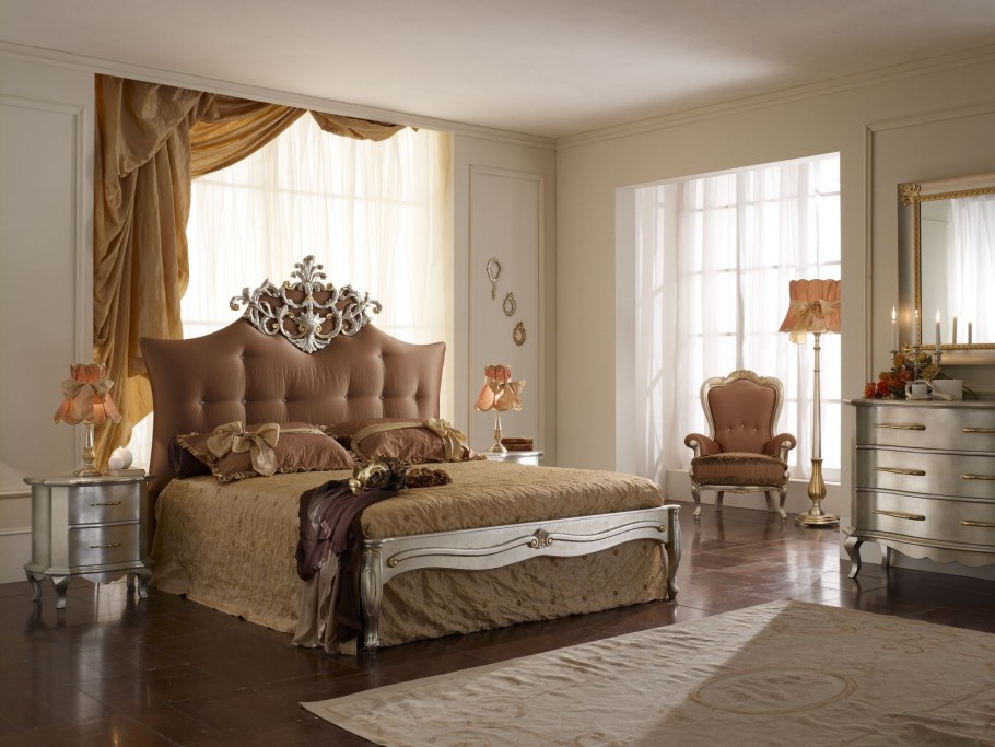 Красивый интерьер с кроватью