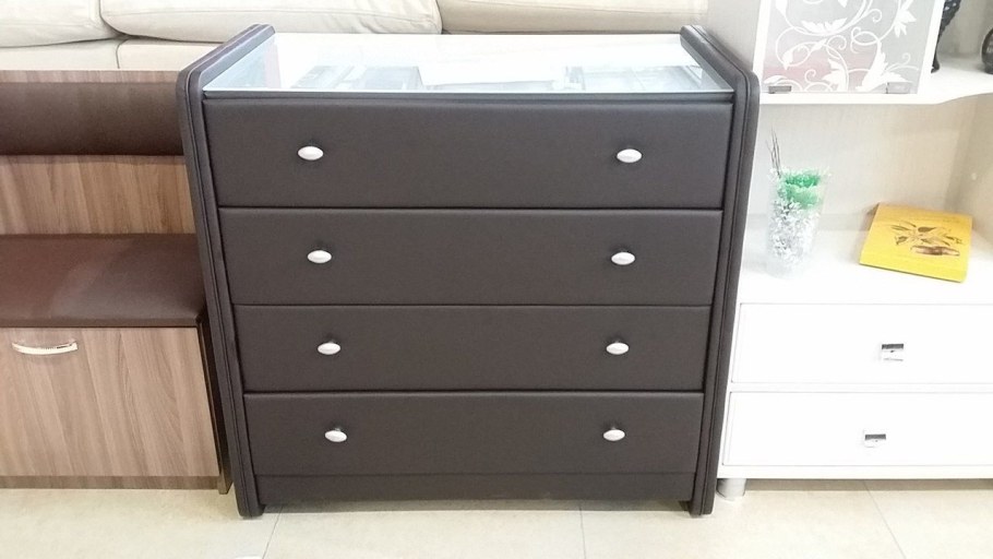 Комод с экокожей Аурум-102