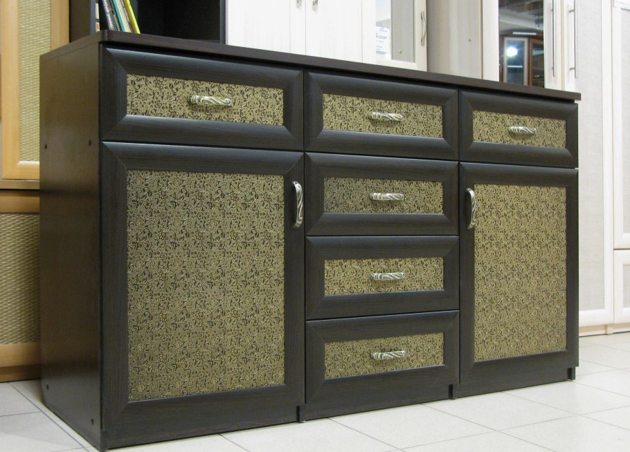 Комод с экокожей Аурум-103