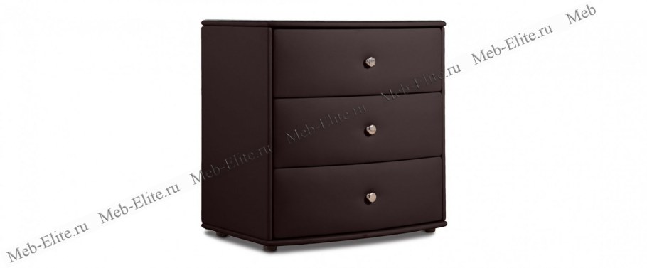 Комод «Люнетта», 3 ящика, 76 х 50,5 х 75 см, экокожа, цвет белый