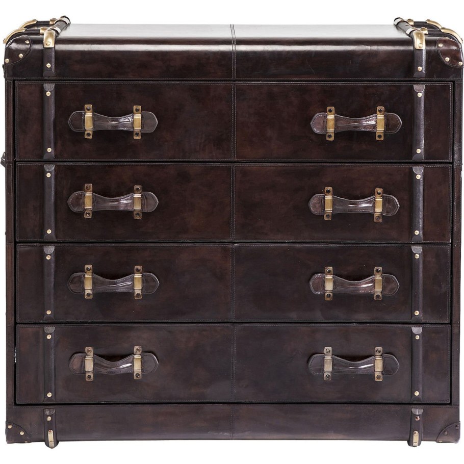 Комод с кожаной отделкой