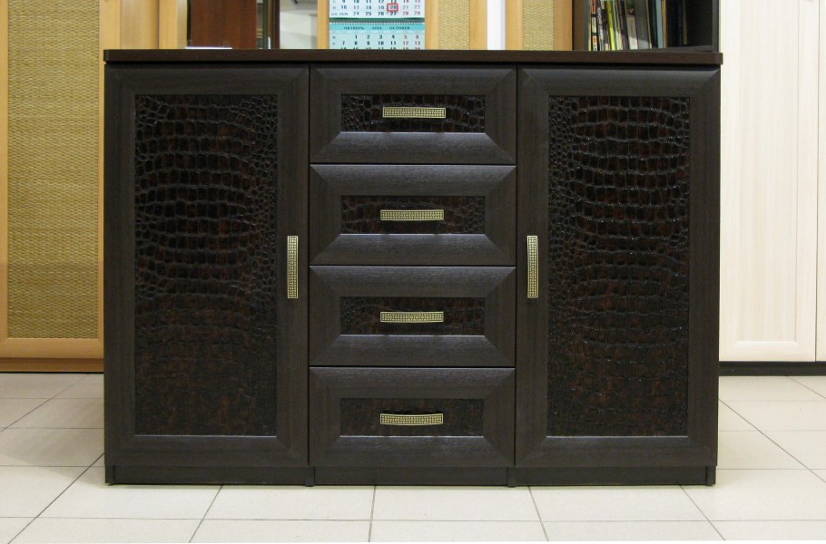 Комод с экокожей Аурум-89