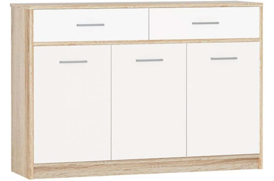 Комод тумба Елена 80см 1d4s белый-Sonoma