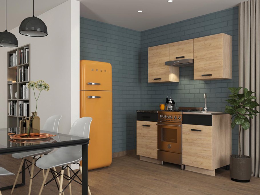 Кухонный гарнитур Алиса 17 дуб сонома/дуб золотой