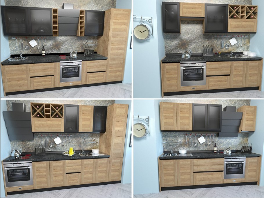 Кухня Сити дуб Галифакс