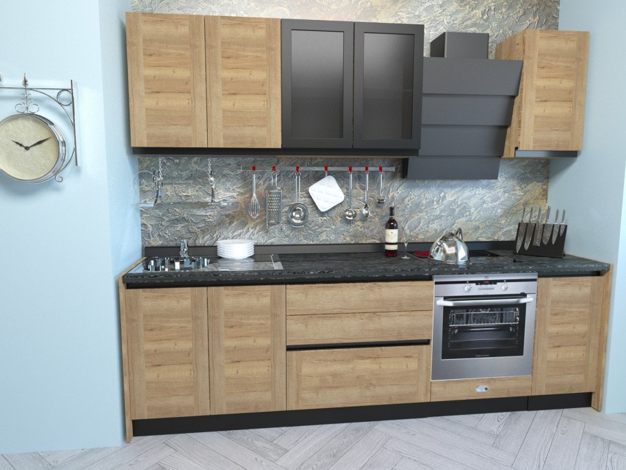 Кухня Сити дуб Галифакс