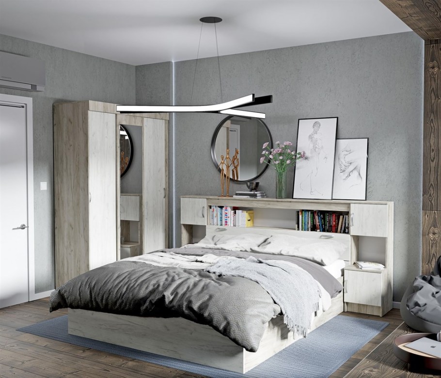 Спальня Бася дуб крафт