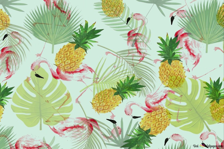 Панно с ананасами обои