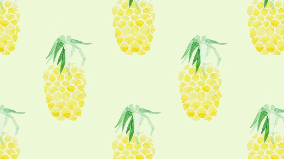 Красивые обои с ананасами