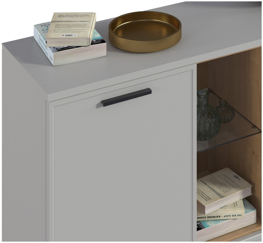 Стеллаж дуб Гамильтон серый