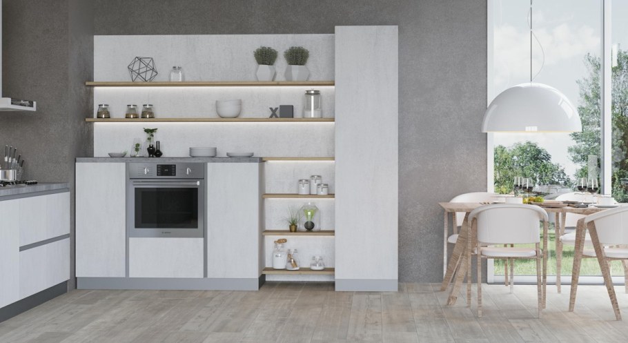 Дуб Гамильтон кухня с белым