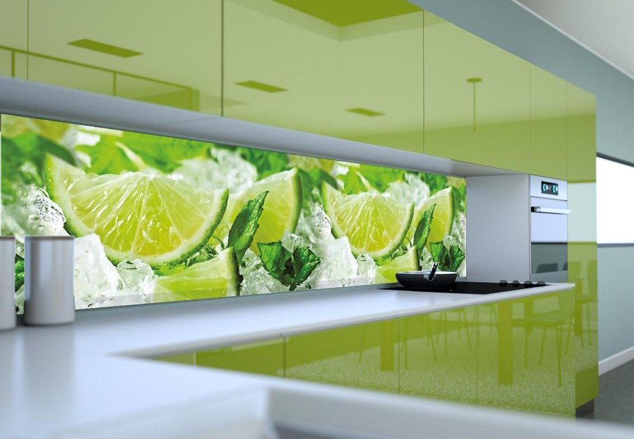 Фартук для салатовой кухни