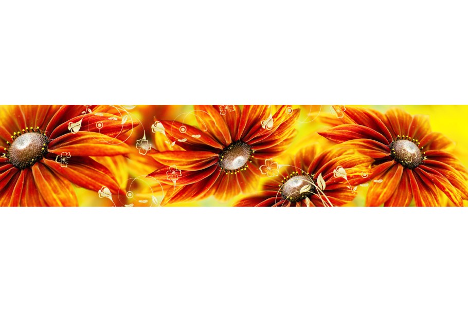 Стеновые панели оранжевые