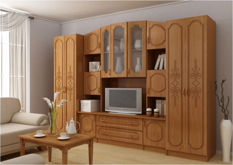 Стенка Макарена эко МДФ ольха