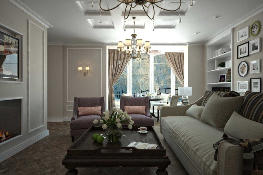 Гостиная в американском стиле