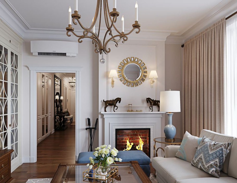 Гостиная в классическом американском стиле