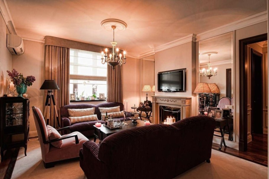 Гостиная в классическом американском стиле