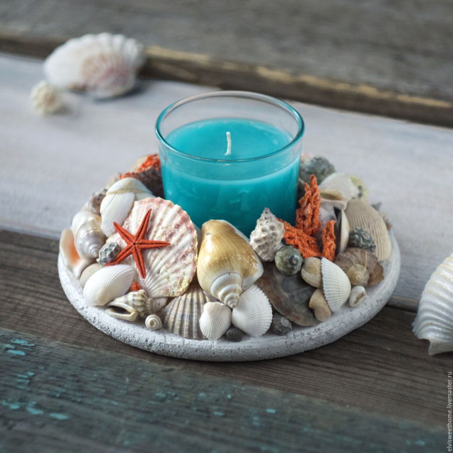 Декор морскими ракушками