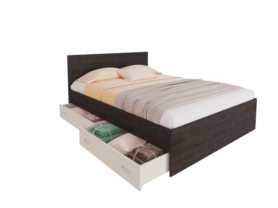 Кровать с матрасом "Марс" 160*200 с ящиками