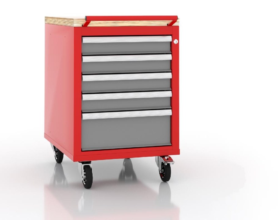 Ferrum тележка инструментальная, 6 полок, красная