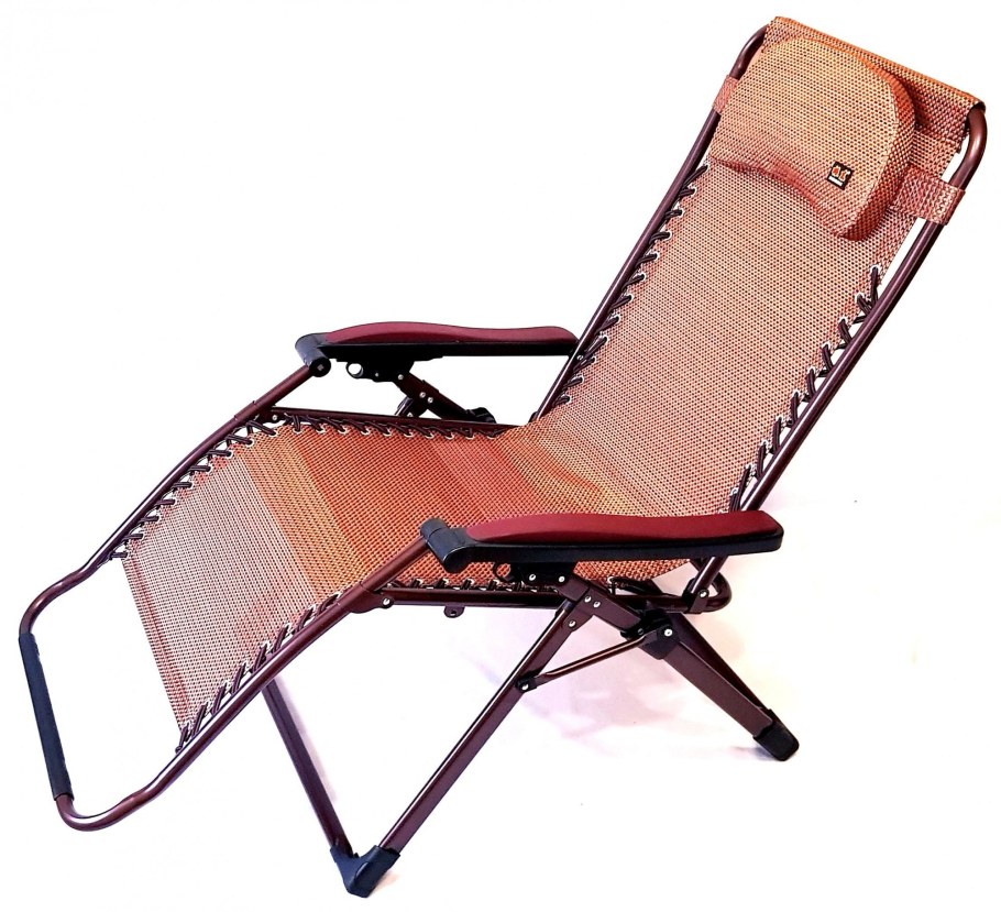 Кресло лежак складной бежевый