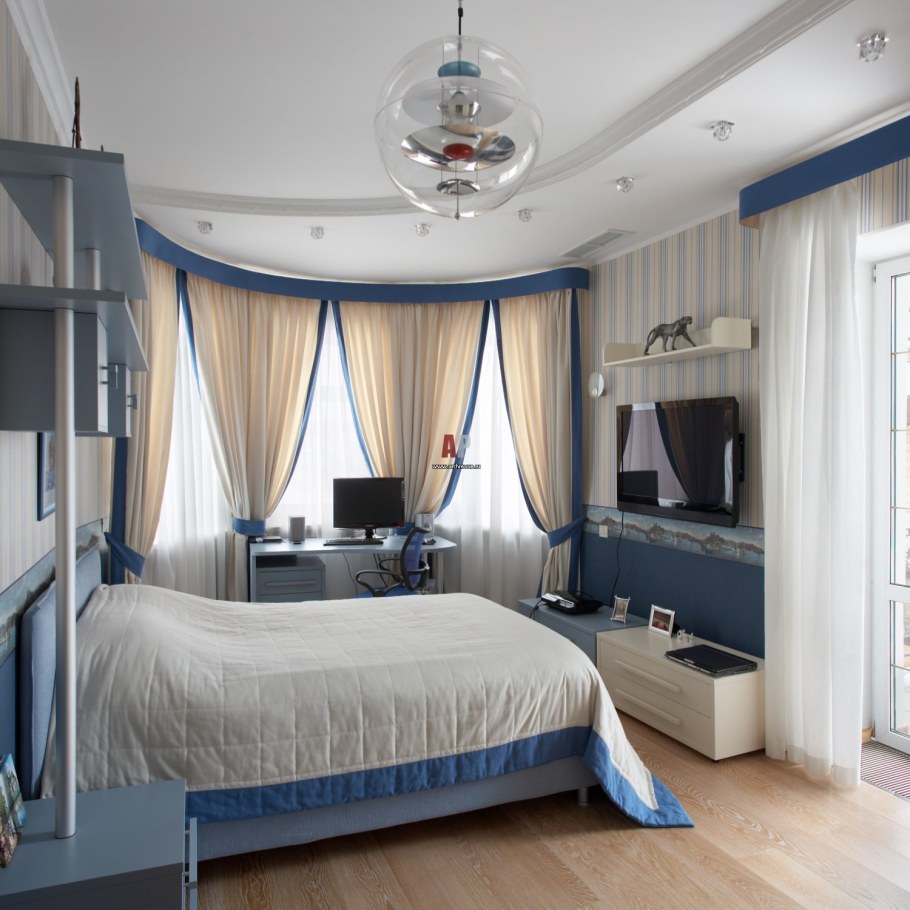 Спальня в морском стиле