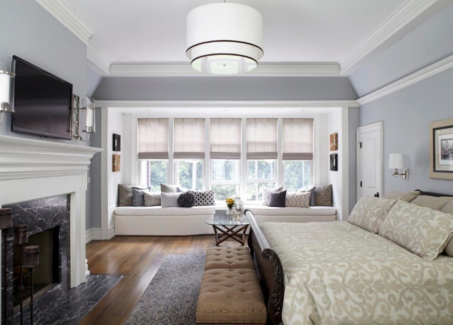 Спальня гостиная с эркером