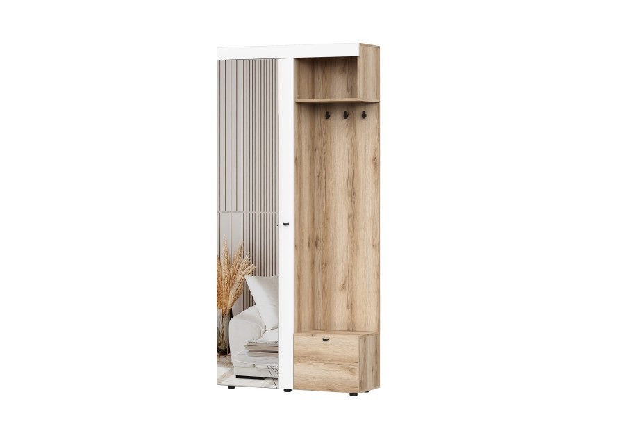 Прихожая 5 дуб Делано/белый