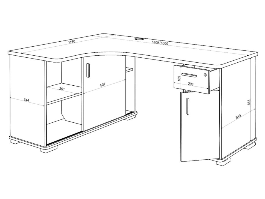 Стол письменный Домино ср-160м