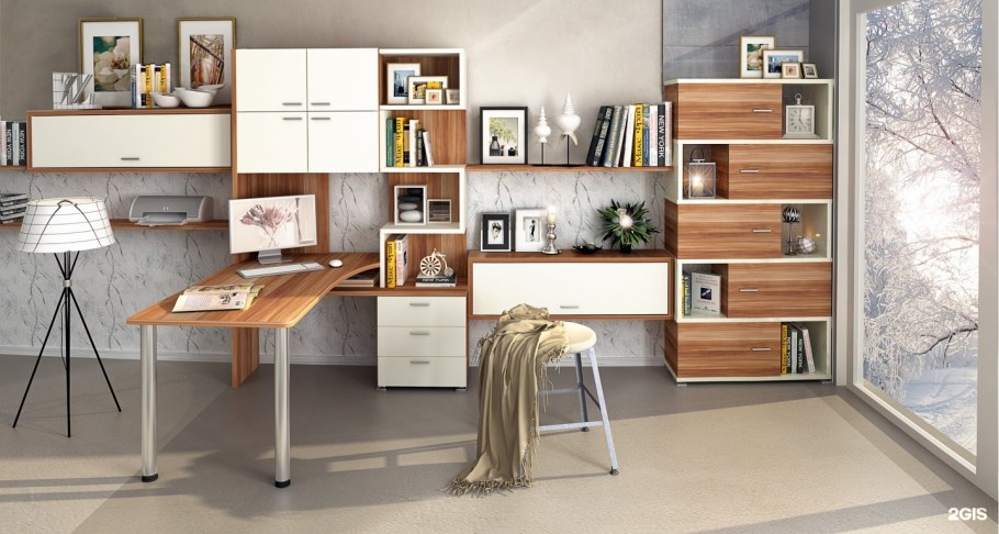 Стеллаж с рабочим местом