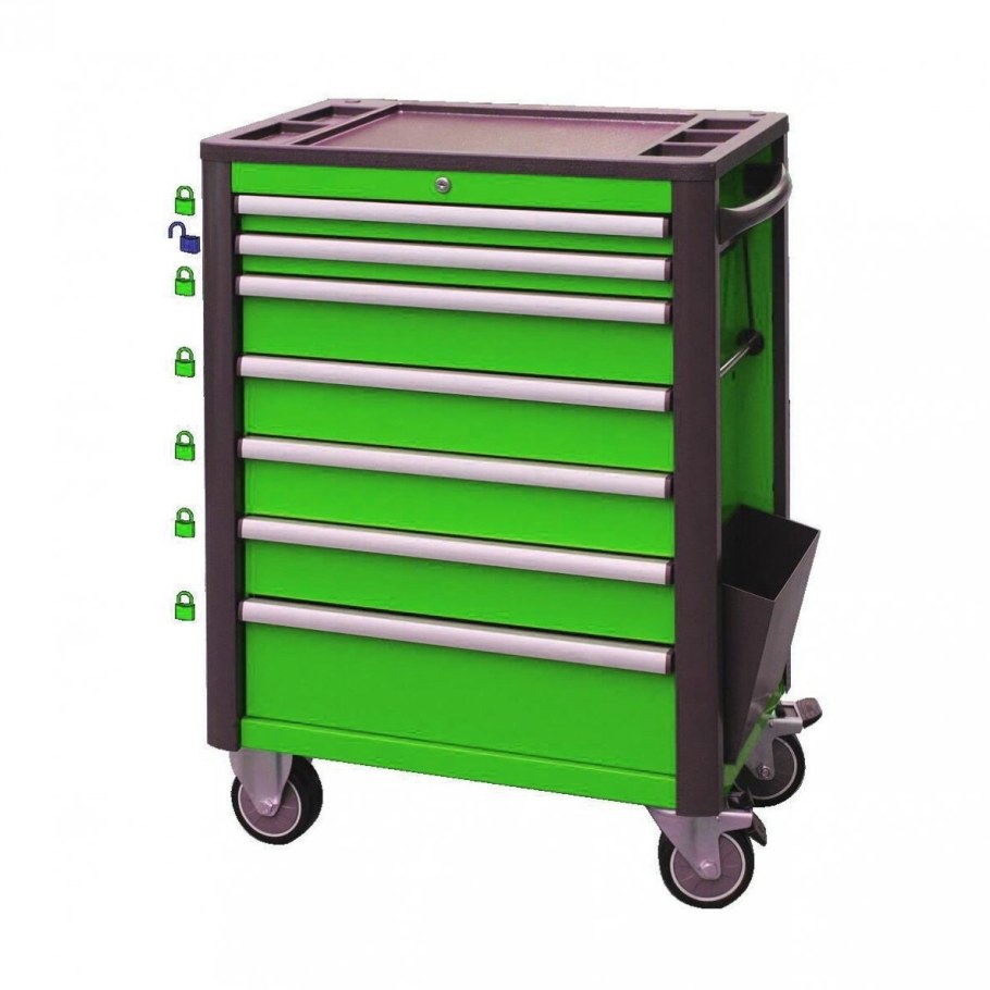 Balta spintelė su ratukais 48 x 33 x 86 cm