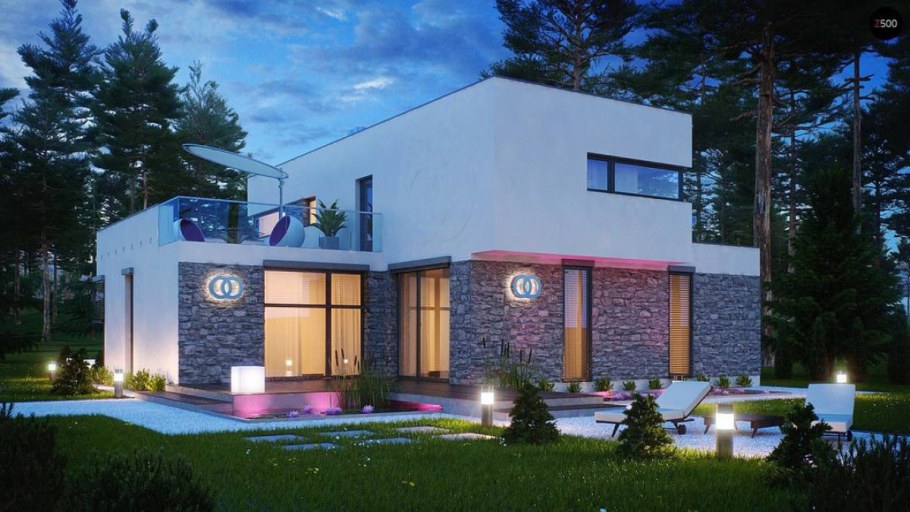 Z500 проекты двухэтажных домов с гаражом