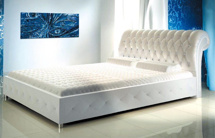 СП 222376 160-200 кровать Modena Лофти слива с кристаллами Swarovski