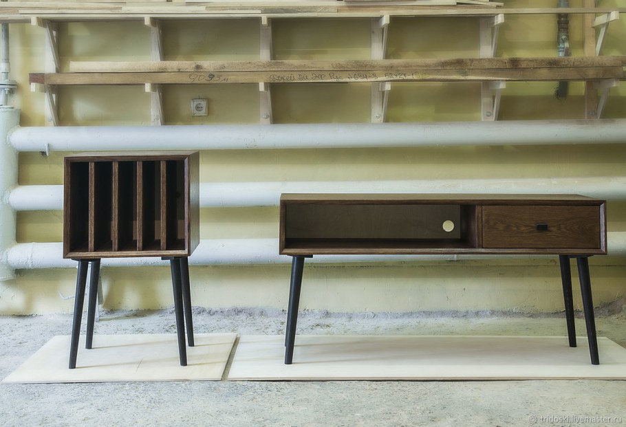 Тумба под ТВ 118х30х60 см, Wood&Steel