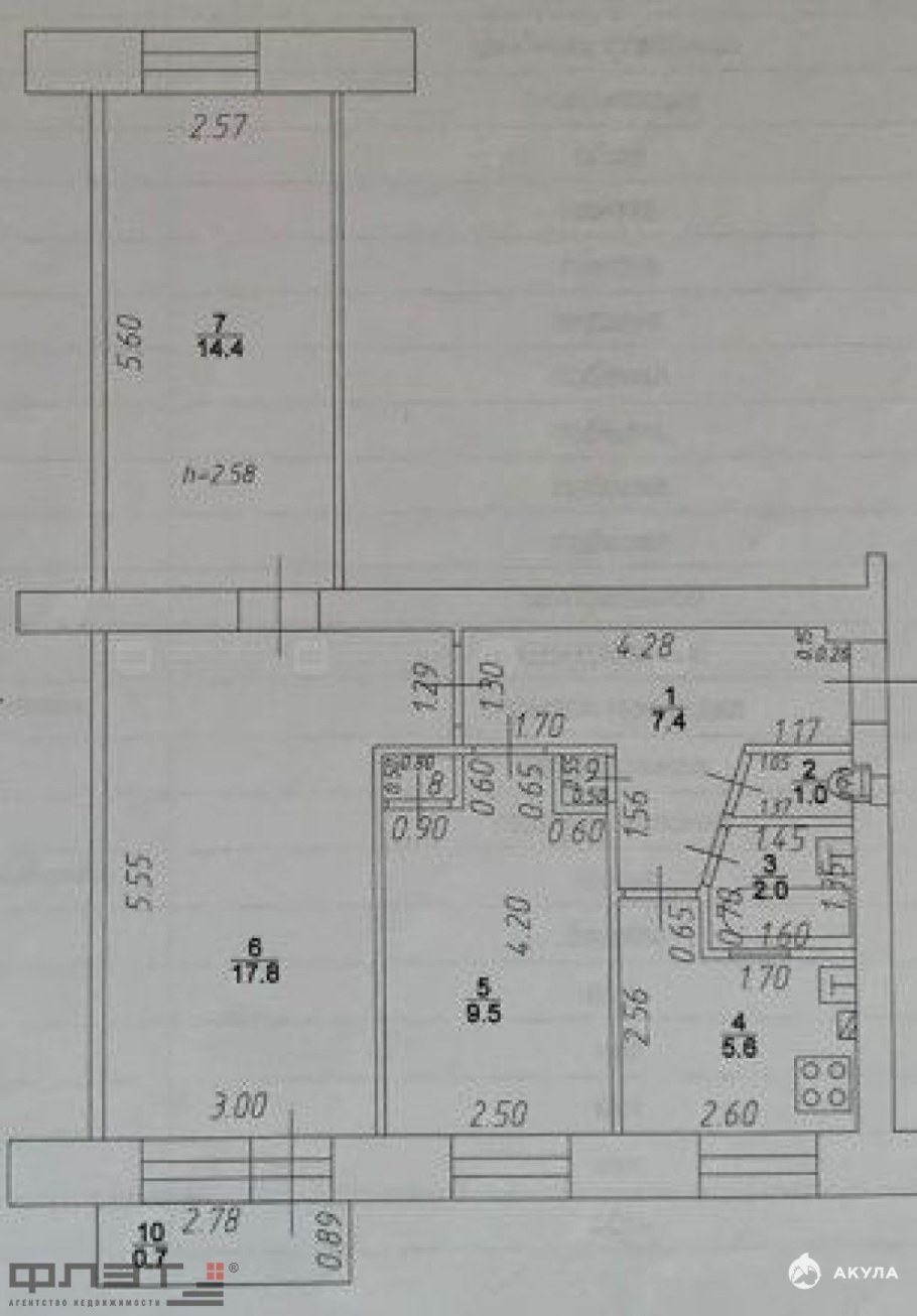 Перепланировка двухкомнатной хрущевки