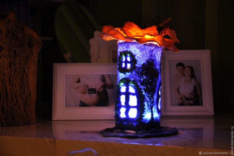 Валяный светильник