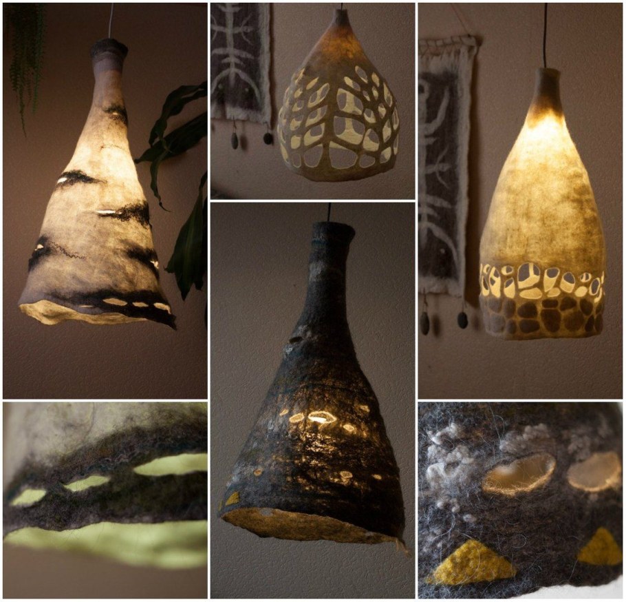 Валяный светильник