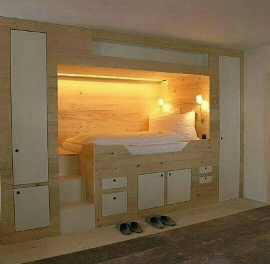 Кровать встроенная в нишу