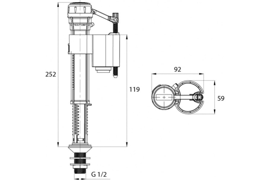 Впускной клапан IDDIS Нижний подвод f012400-0007