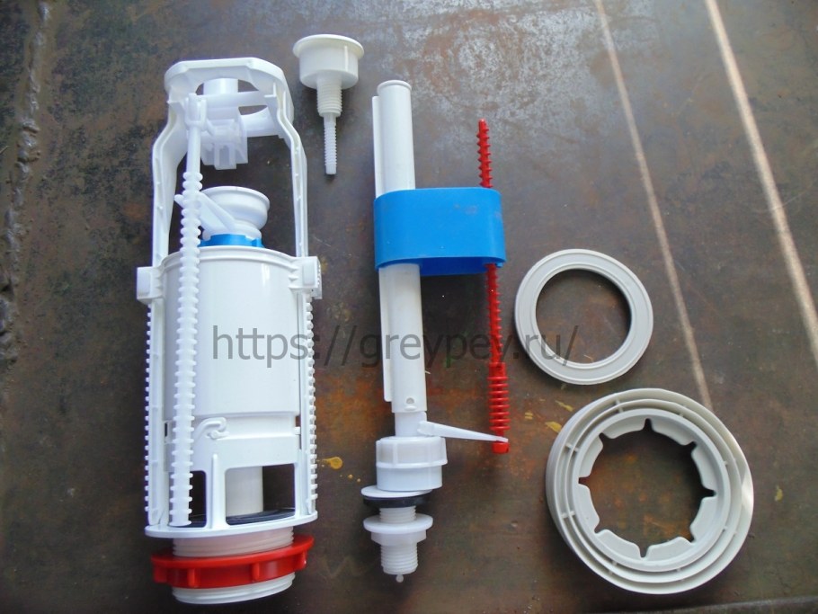 Сборка бачка унитаза wc6550m