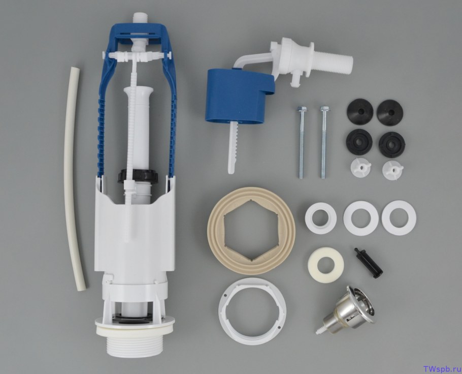 Арматура уклад аб 105.56.14.0 кнопочная, боковая подводка, белая кнопка