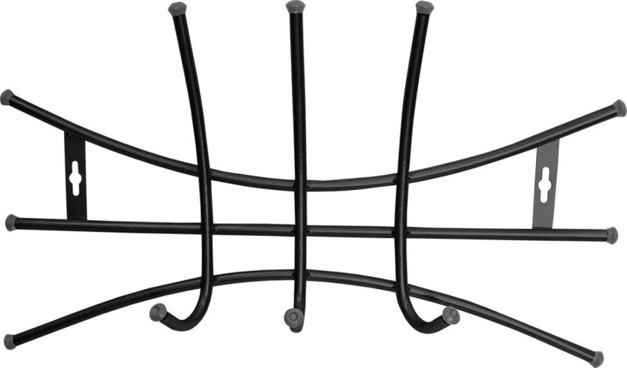 Вешалка настен 5 крючк черный вн5 Ника