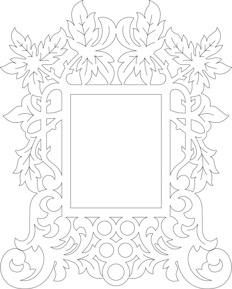 Трафарет рамки для вырезания