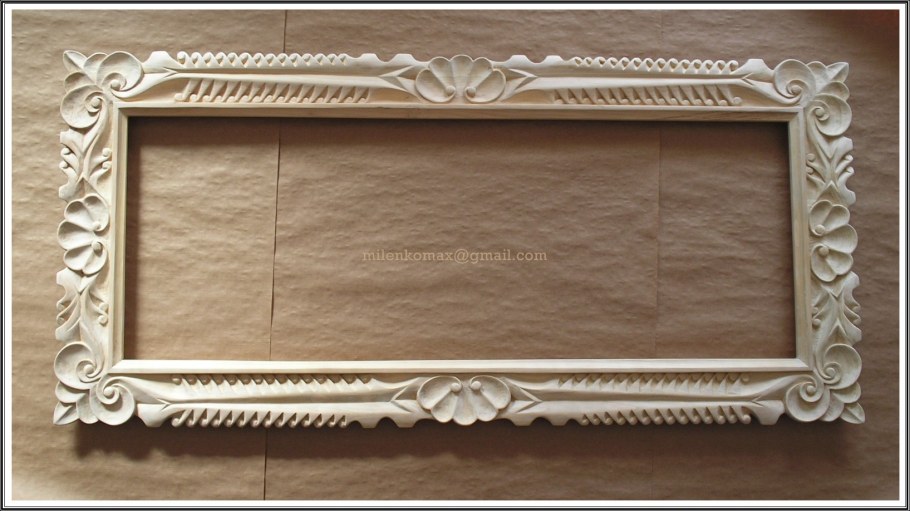 Геометрическая резьба по дереву рамка