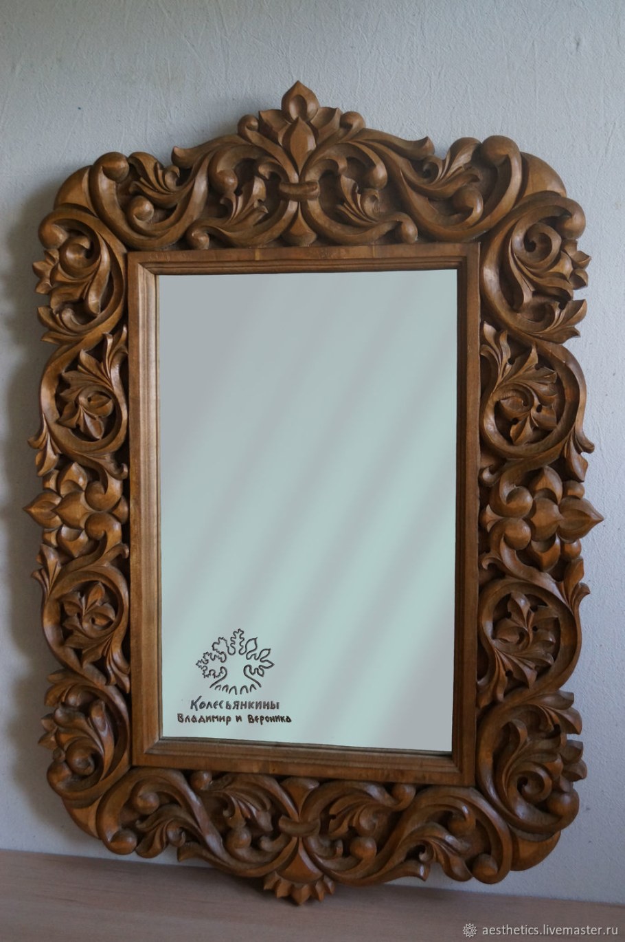 Резьба по дереву рамка для зеркала